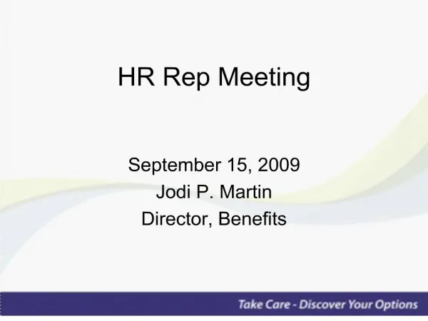 HR Rep Meeting
