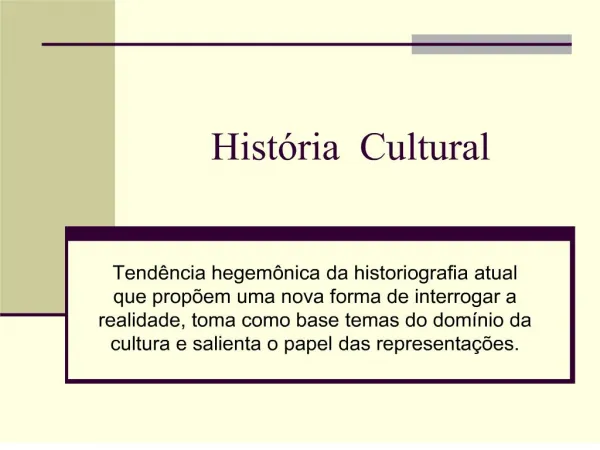 Hist ria Cultural