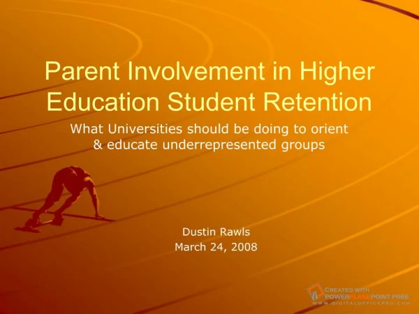 Parental Involvement in Higher Education