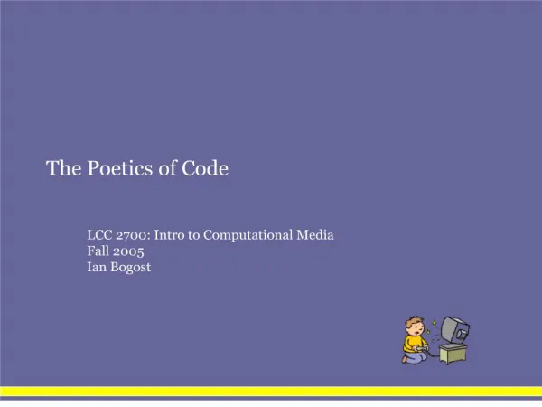 The Poetics of Code