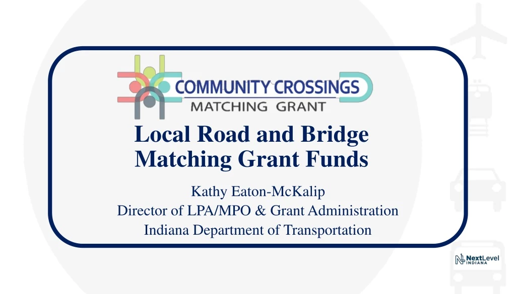 local road and bridge matching grant funds