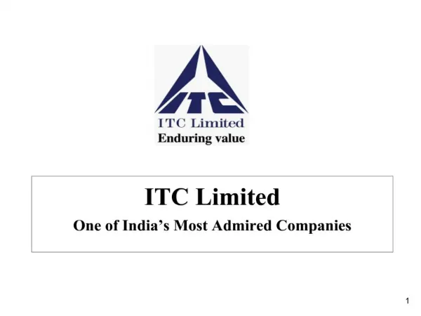 ITC Limited One of India s Most Admired Companies