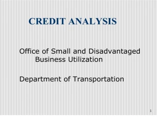 CREDIT ANALYSIS - slide 1