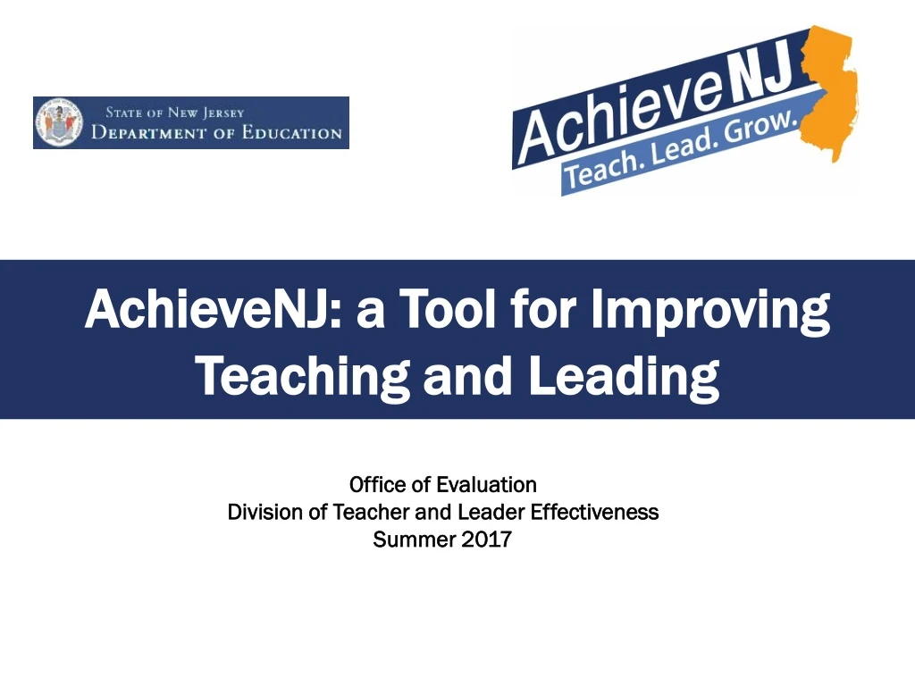 achievenj a tool for improving t eaching and leading
