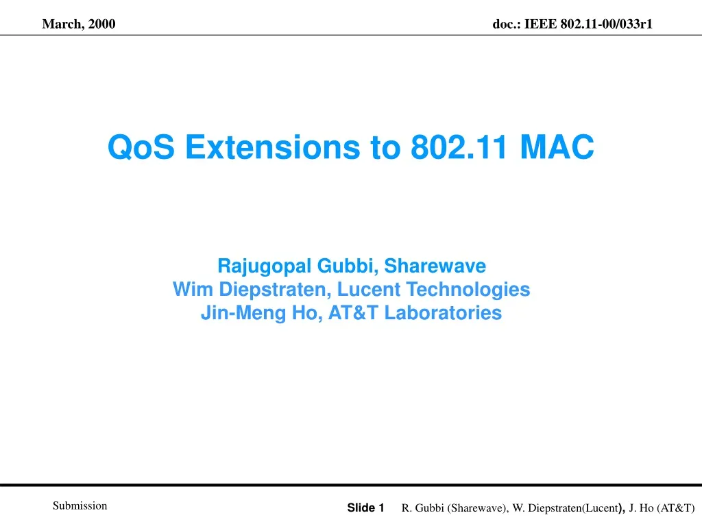 qos extensions to 802 11 mac