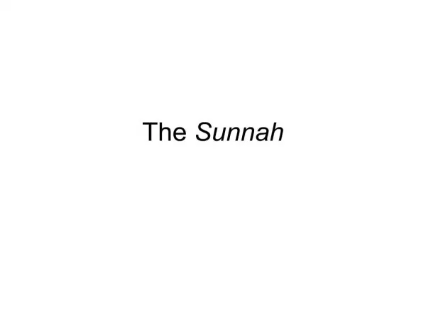 The Sunnah