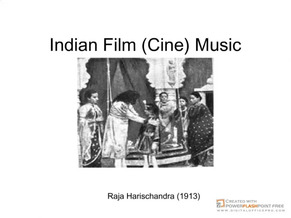 Indian Film Cine Music Raja Harischandra 1913