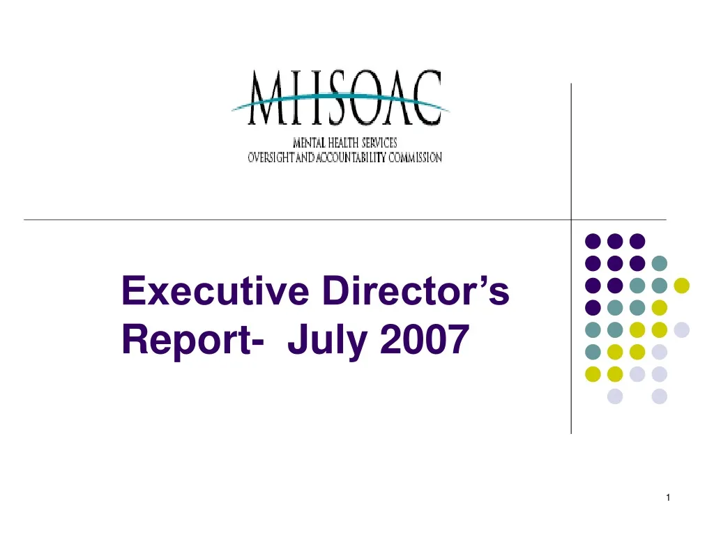executive director s report july 2007
