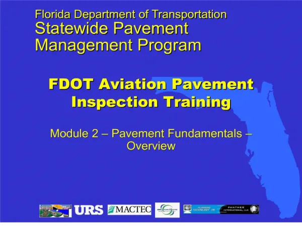 FDOT Aviation Pavement Inspection Training