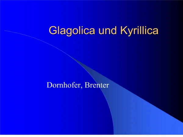 Glagolica und Kyrillica