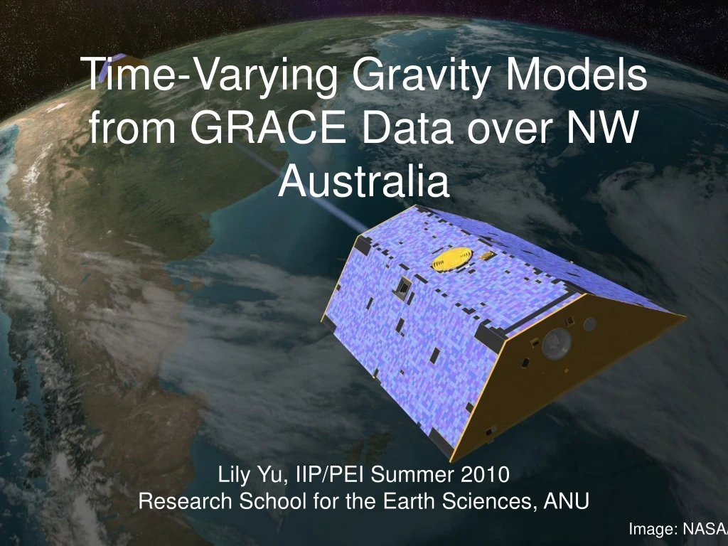 time varying gravity models from grace data over nw australia