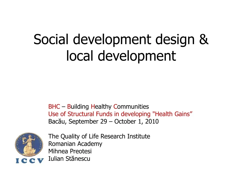 social development design local development