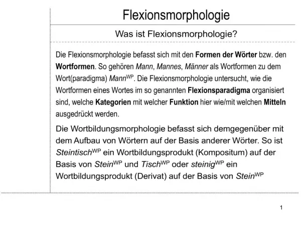 Flexionsmorphologie