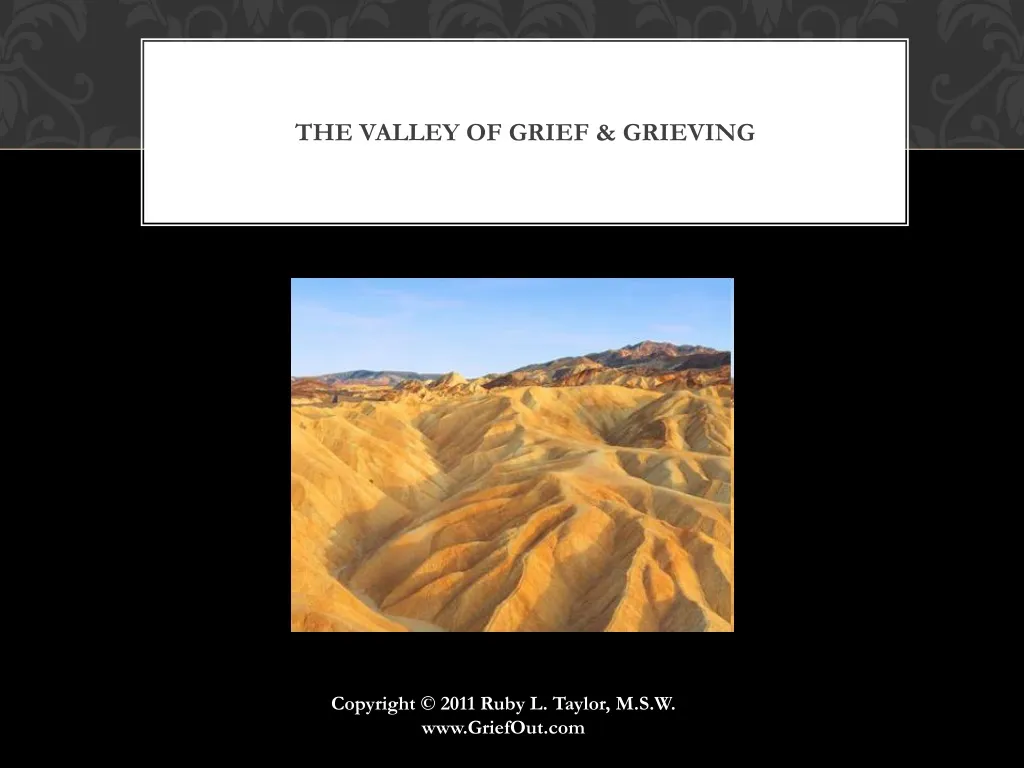 the valley of grief grieving