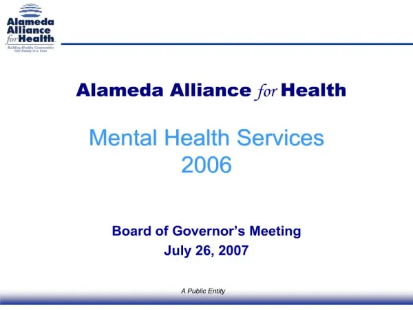Mental Health Services 2006