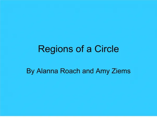Regions of a Circle