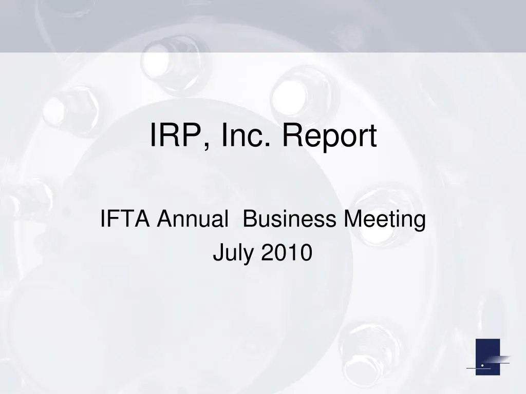 irp inc report