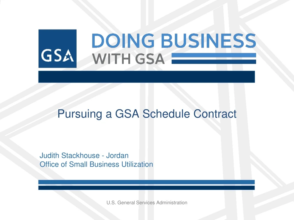 pursuing a gsa schedule contract
