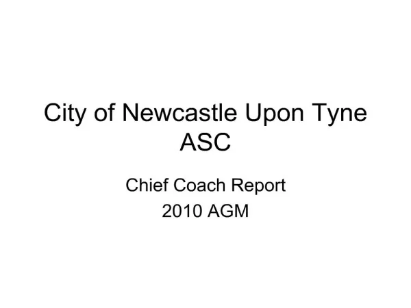 City of Newcastle Upon Tyne ASC