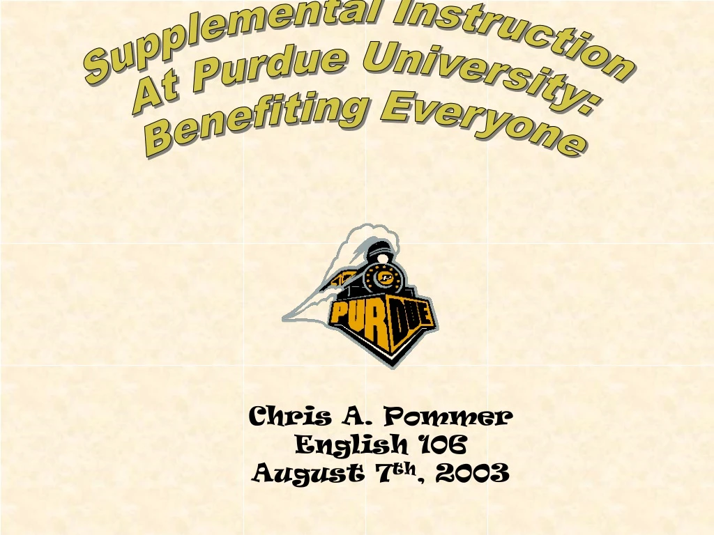 supplemental instruction at purdue university