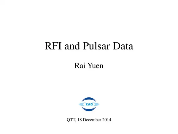 RFI and Pulsar Data