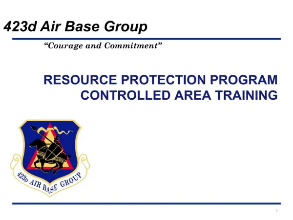 RESOURCE PROTECTION PROGRAM CONTROLLED AREA TRAINING
