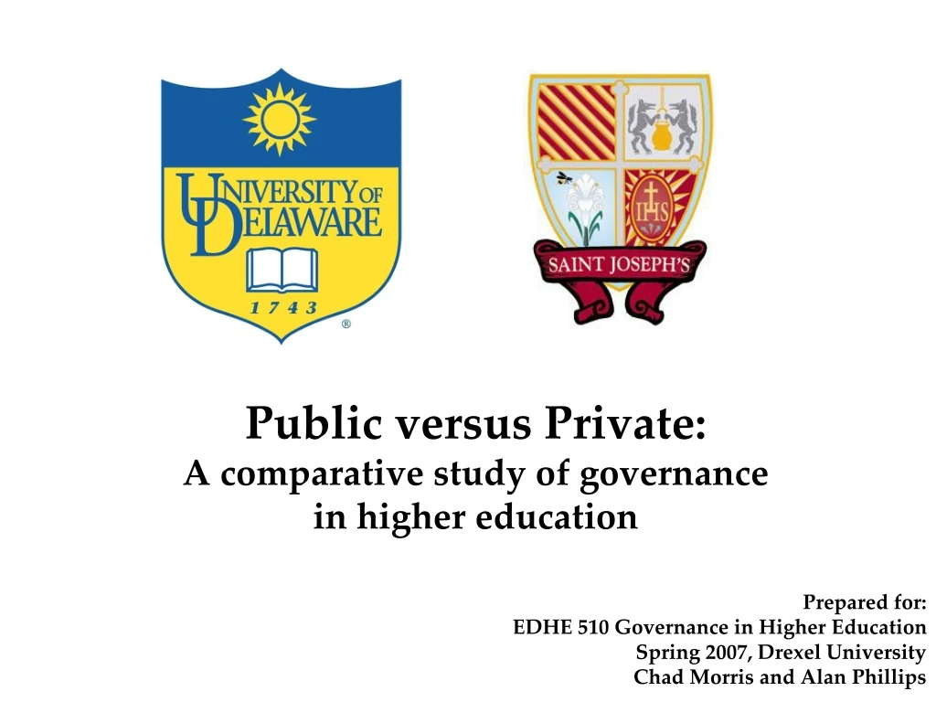 public versus private a comparative study