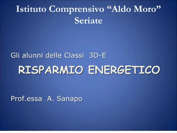 Istituto Comprensivo Aldo Moro Seriate