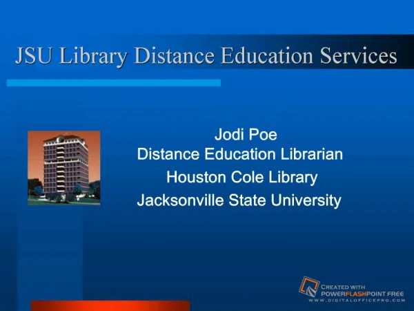 JSU Library Distance Education Services