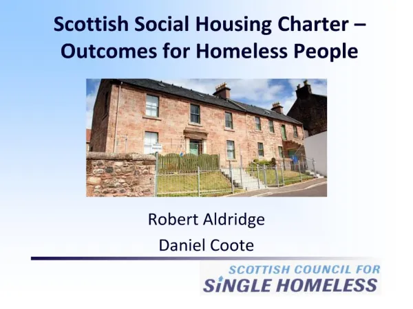 Scottish Social Housing Charter Outcomes for Homeless People