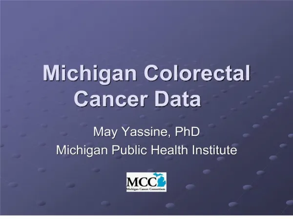 Michigan Colorectal Cancer Data