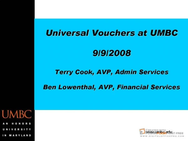 Universal Vouchers Discussion - 9-9-08