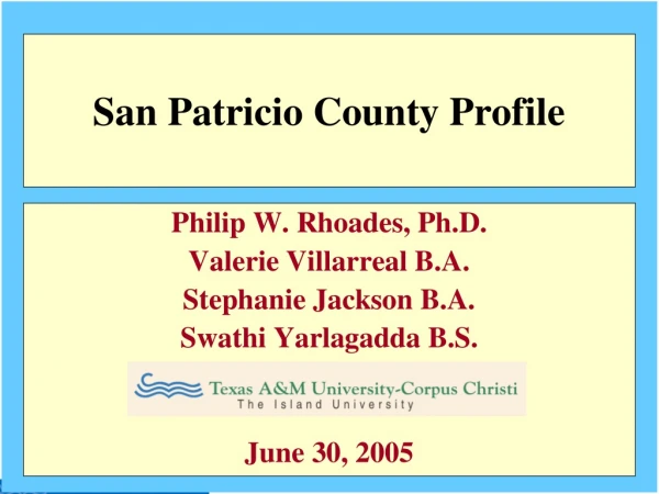 2000 San Patricio County Population by Age