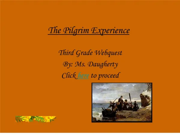 The Pilgrim Experience