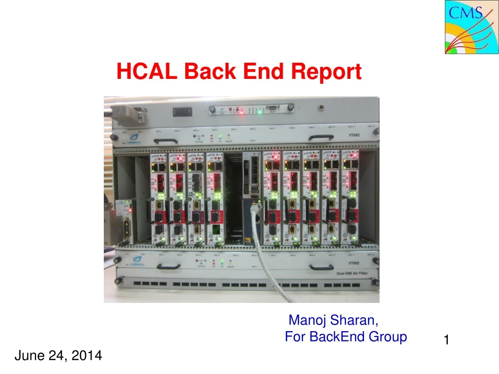 hcal back end report