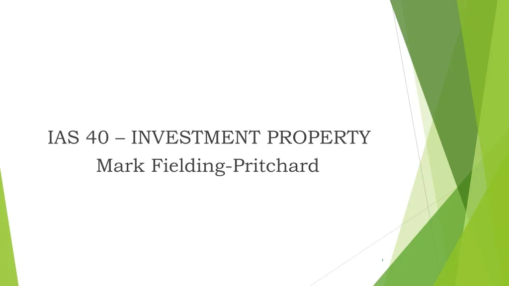 ias 40 investment property mark fielding pritchard