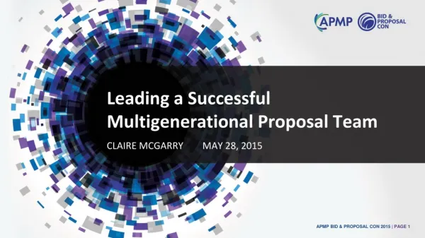 Leading a Successful Multigenerational Proposal Team