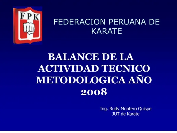 BALANCE DE LA ACTIVIDAD TECNICO METODOLOGICA A O 2008