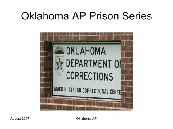 Oklahoma AP Prison Series