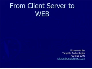 From Client Server to WEB - slide 1