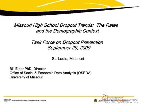 Missouri High School Dropout Trends: The Rates