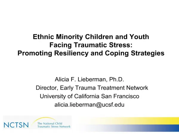 Ethnic Minority Children and Youth Facing Traumatic Stress: Promoting Resiliency and Coping Strategies