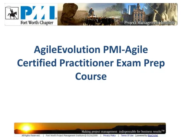 AgileEvolution PMI-Agile Certified Practitioner Exam Prep Course
