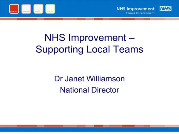 NHS Improvement Supporting Local Teams