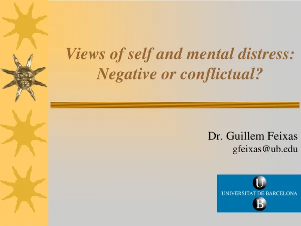 Views of self and mental distress: Negative or conflictual?