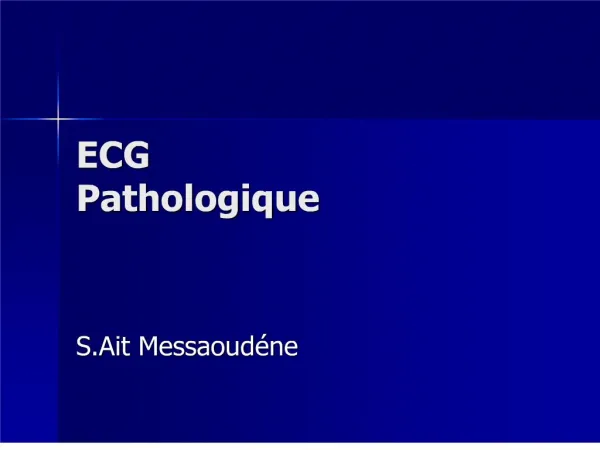 ECG Pathologique