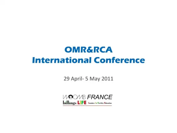 OMRRCA International Conference