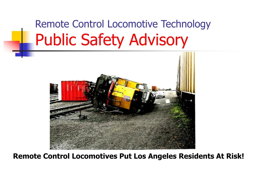 remote control locomotive technology public safety advisory