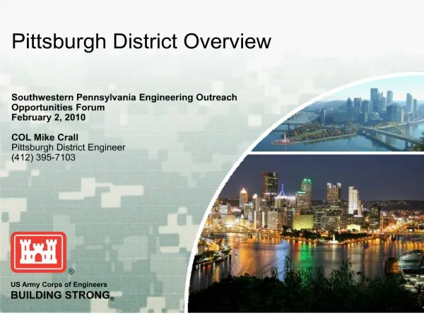 Pittsburgh District Overview