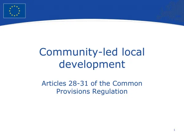 Community-led local development